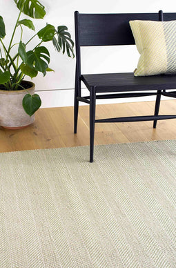 Claire Gaudion - Tibba Fern Vloerkleed - 170x240 - Rechthoek - Buiten,Laagpolig Tapijt - Modern - Beige, Groen