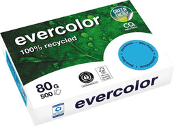 Clairefontaine Evercolor, gekleurd gerecycleerd papier, A4, 80 g, 500 vel, donkerblauw