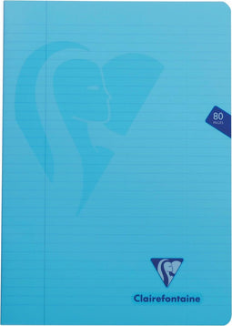 Clairefontaine schrift mimesys voor ft A4, 80 bladzijden, kaft in PP, gelijnd