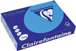 Clairefontaine Trophée Intens, gekleurd papier, A4, 160 g, 250 vel, koningsblauw