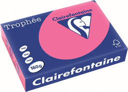 Clairefontaine Trophée Intens, gekleurd papier, A4, 160 g, 250 vel, fuchsia