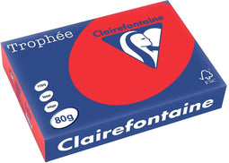 Clairefontaine Trophée Intens | gekleurd papier | A4 | 80 g | 500 vel | koraal rood