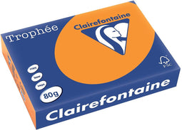Clairefontaine Trophée Intens, gekleurd papier, A4, 80 g, 500 vel, fluo oranje