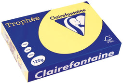 Clairefontaine Trophée Pastel, gekleurd papier, A4, 120 g, 250 vel, citroengeel
