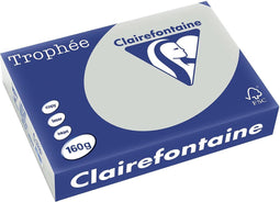 Clairefontaine Trophée Pastel, gekleurd papier, A4, 160 g, 250 vel, lichtgrijs