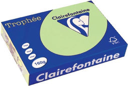 Clairefontaine Trophée Pastel, gekleurd papier, A4, 160 g, 250 vel, groen