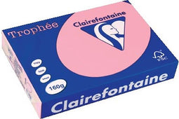 Clairefontaine Trophée Pastel, gekleurd papier, A4, 160 g, 250 vel, roze