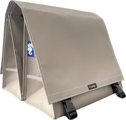 Clarijs fietstas dubbel XL PVC 46L matt taupe
