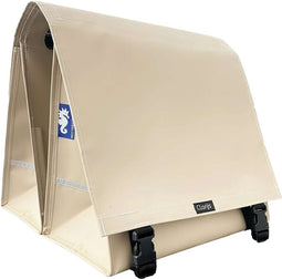 Clarijs Fietstas dubbel XL PVC 46L met uitsparing matt zand