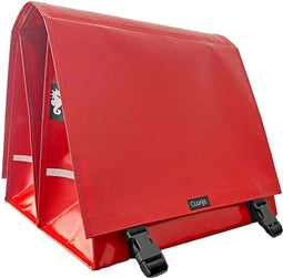 Clarijs Fietstas dubbel XL PVC 46L met uitsparing rood