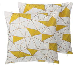 CLARKIA - Sierkussen set van 2 - Wit - 45 x 45 cm - Katoen