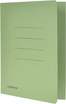 Class'ex dossiermap 3 kleppen formaat 182 x 225 cm (voor formaat A5 schrift) groen - 1 stuk