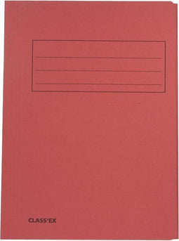Class'ex dossiermap, 3 kleppen ft 23,7 x 32 cm (voor ft A4), kers