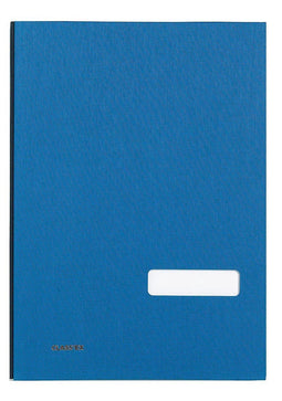 Class'ex handtekenmap, linnen omslag, blauw
