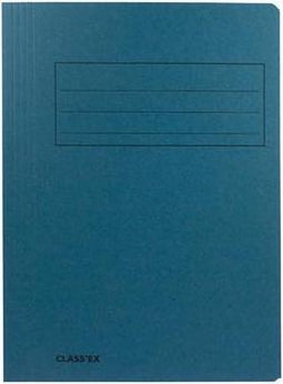 Class'ex dossiermap 3 kleppen formaat 237 x 32 cm (voor formaat A4) blauw