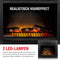Classic Fire Sfeerhaard Elektrisch Chicago - Electrische Haard met Verwarming, Bedieningspaneel en Timer - Kachel Elektrisch met LED Vlammen - 1800W - Inbouwmodel- Zwart