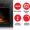 Classic Fire Sfeerhaard Elektrisch Chicago - Electrische Haard met Verwarming, Bedieningspaneel en Timer - Kachel Elektrisch met LED Vlammen - 1800W - Inbouwmodel- Zwart