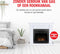 Classic Fire Sfeerhaard Elektrisch Chicago - Electrische Haard met Verwarming, Bedieningspaneel en Timer - Kachel Elektrisch met LED Vlammen - 1800W - Inbouwmodel- Zwart