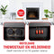 Classic Fire Sfeerhaard Elektrisch Chicago - Electrische Haard met Verwarming, Bedieningspaneel en Timer - Kachel Elektrisch met LED Vlammen - 1800W - Inbouwmodel- Zwart