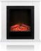 Classic Fire Sfeerhaard Elektrisch Lugano - Sfeerhaard met Schouw 1800W - Electrische Haard met Verwarming, Bedieningspaneel en Timer - Kachel Elektrisch met LED Vlammen - Vrijstaand - Wit