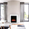 Classic Fire Sfeerhaard Elektrisch Lugano - Sfeerhaard met Schouw 1800W - Electrische Haard met Verwarming, Bedieningspaneel en Timer - Kachel Elektrisch met LED Vlammen - Vrijstaand - Wit