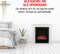 Classic Fire Sfeerhaard Elektrisch Lugano - Sfeerhaard met Schouw 1800W - Electrische Haard met Verwarming, Bedieningspaneel en Timer - Kachel Elektrisch met LED Vlammen - Vrijstaand - Wit