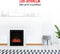 Classic Fire Sfeerhaard Elektrisch Lugano - Sfeerhaard met Schouw 1800W - Electrische Haard met Verwarming, Bedieningspaneel en Timer - Kachel Elektrisch met LED Vlammen - Vrijstaand - Wit