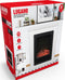 Classic Fire Sfeerhaard Elektrisch Lugano - Sfeerhaard met Schouw 1800W - Electrische Haard met Verwarming, Bedieningspaneel en Timer - Kachel Elektrisch met LED Vlammen - Vrijstaand - Wit