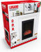 Classic Fire Sfeerhaard Elektrisch Lugano - Sfeerhaard met Schouw 1800W - Electrische Haard met Verwarming, Bedieningspaneel en Timer - Kachel Elektrisch met LED Vlammen - Vrijstaand - Wit