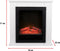 Classic Fire Sfeerhaard Elektrisch Lugano - Sfeerhaard met Schouw 1800W - Electrische Haard met Verwarming, Bedieningspaneel en Timer - Kachel Elektrisch met LED Vlammen - Vrijstaand - Wit