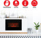 Classic Fire Sfeerhaard Elektrisch Memphis - Electrische Haard met Verwarming, Afstandsbediening en Timer - Kachel Elektrisch met LED Vlammen - 1800W - Wandmontage - Zwart