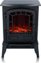 Classic Fire Sfeerhaard Elektrisch Torino - Electrische Haard met Verwarming, Bedieningspaneel en Timer - Kachel Elektrisch met LED Vlammen - 2000W- Vrijstaand - Zwart