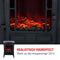 Classic Fire Sfeerhaard Elektrisch Torino - Electrische Haard met Verwarming, Bedieningspaneel en Timer - Kachel Elektrisch met LED Vlammen - 2000W- Vrijstaand - Zwart