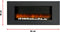 Classic Fire Sfeerhaard Elektrisch Vancouver - Electrische Haard 105,5 x 48 x 12 cm - Kachel Elektrisch met LED Vlammen - met Verwarming, Afstandsbediening en Timer - 2000W - Wandmontage - Zwart