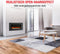 Classic Fire Sfeerhaard Elektrisch Vancouver - Electrische Haard 105,5 x 48 x 12 cm - Kachel Elektrisch met LED Vlammen - met Verwarming, Afstandsbediening en Timer - 2000W - Wandmontage - Zwart