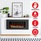 Classic Fire Sfeerhaard Elektrisch Vancouver - Electrische Haard 105,5 x 48 x 12 cm - Kachel Elektrisch met LED Vlammen - met Verwarming, Afstandsbediening en Timer - 2000W - Wandmontage - Zwart