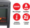 Classic Fire Sfeerhaard Modena - Electrische Haard met Verwarming, Bedieningspaneel en Timer- Kachel Elektrisch met LED Vlammen - 2 Warmtestanden 1800/2000W - Vrijstaand - Zwart