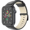 Classic lederen bandje voor de Apple Watch Series 1-9 / SE / Ultra (2) - 42/44/45/49 mm - Zwart