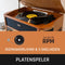 Classic Phono Retro Platenspeler - Bluetooth - Auto-stop - DAB Radio CD en Cassettespeler - TCD-2571WD - Hout