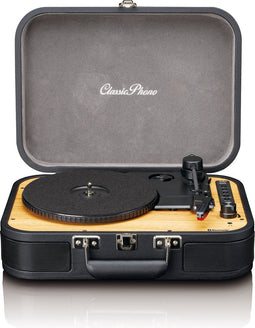 Classic Phono Retro Platenspeler - Vinyl Koffer met Bluetooth - Auto-stop - TT-116BK - Zwart