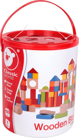 Classic World Houten Blokken, 100dlg.