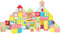 CLASSIC WORLD Houten blokken met snoep Puzzel Leren tellen en letters 68 st.