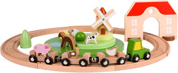 Classic World Houten Boerderijtrein Speelset, 28dlg.