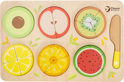 Classic World Houten Fruit Puzzel Breuken, 22dlg.