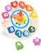 Classic World Houten Leerklok met Vormen Tic-Tac, 15dlg.