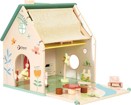 Classic World Houten Poppenhuisje met Tuintje, 10dlg.
