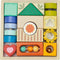 CLASSIC WORLD Houten sensorische blokken 7 functies multifunctionele legpuzzel vormen geluid MONTESSORI 14 stuks