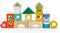 CLASSIC WORLD Houten sensorische blokken 7 functies multifunctionele legpuzzel vormen geluid MONTESSORI 14 stuks
