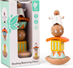 Classic World Houten Stapel en Balansspel Clown, 6dlg.