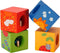 CLASSIC WORLD Houten zintuiglijke blokken Educatieve puzzel Dieren puzzel voor kinderen 4 st.